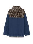 Sudadera con logo FF  estampado y cuello alto  de la marca Fendi Kids