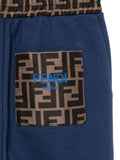 Tracksuit bottoms with FF logo print Fendi Kids