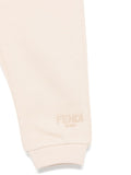 Pantalón de chándal beige  con logo FENDI bordado de la marca Fendi Kids