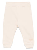 Pantalón de chándal beige  con logo FENDI bordado de la marca Fendi Kids