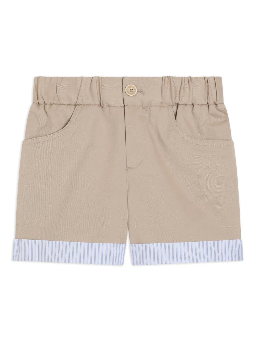 Bermudas de gabardina beige para bebé niño