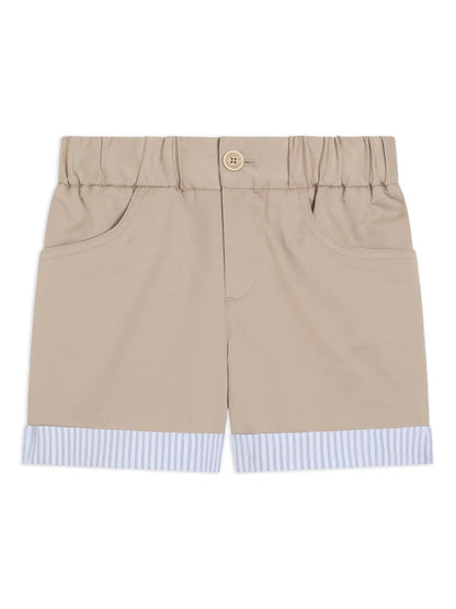Bermudas de gabardina beige para bebé niño