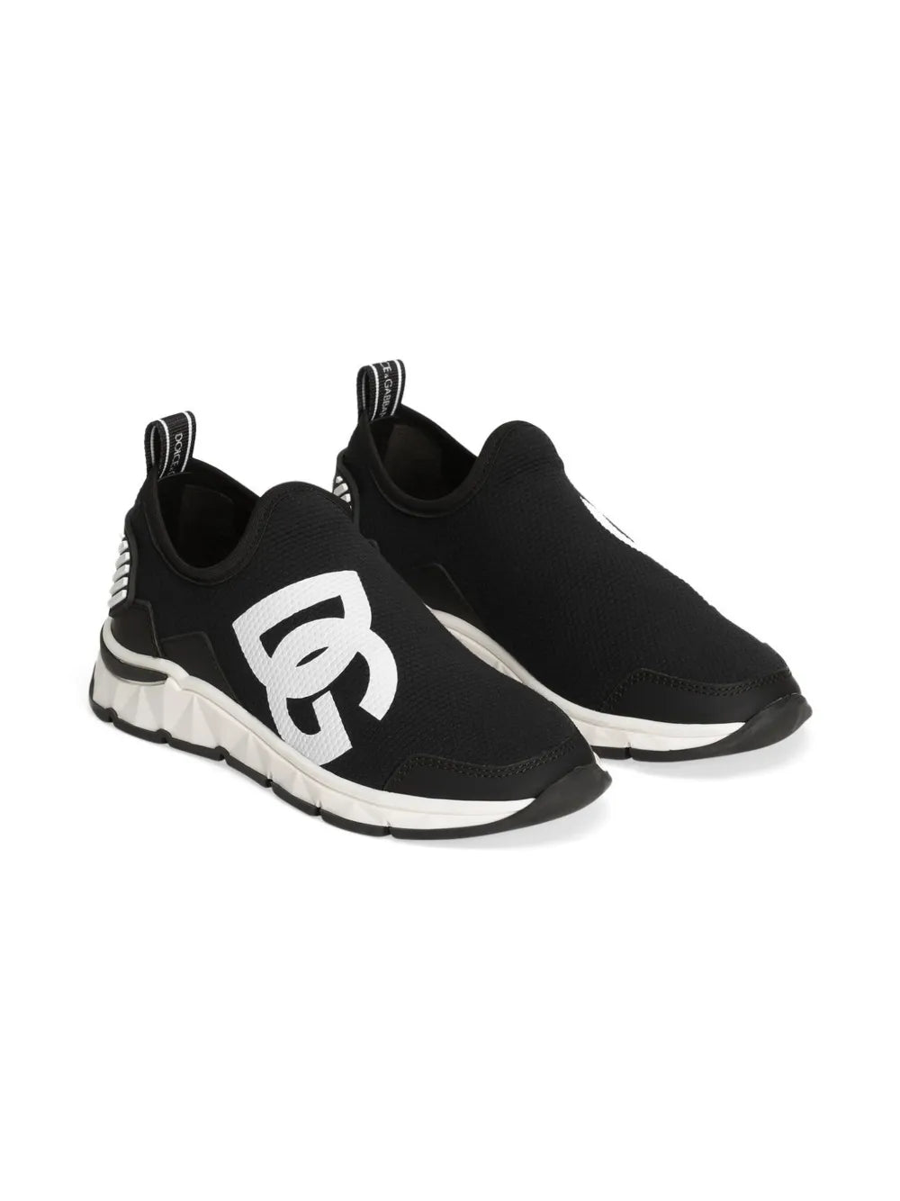 Zapatillas de punto elástico negro para bebé niño