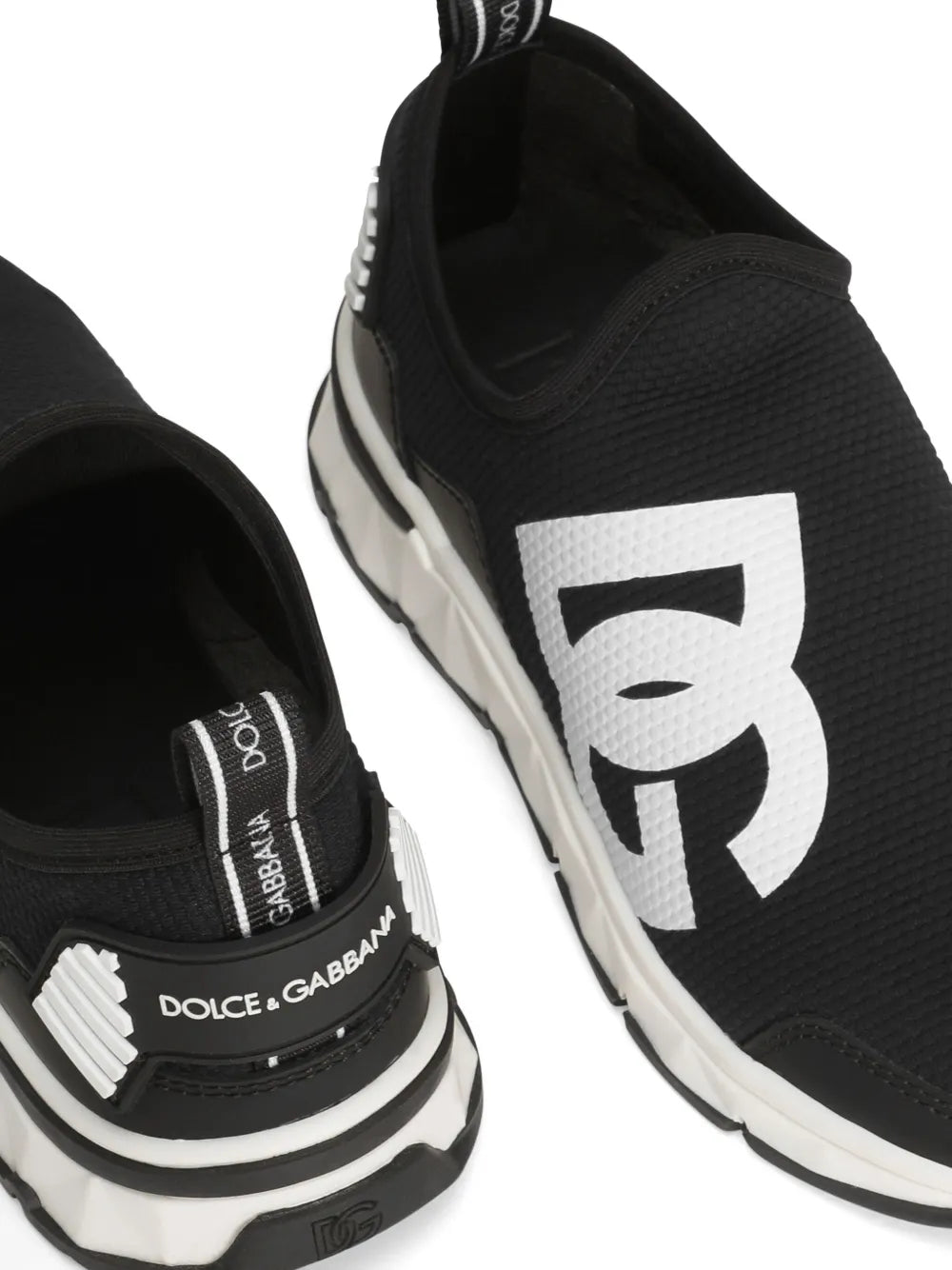 Zapatillas de punto elástico negro para bebé niño