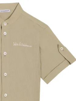Camisa de lino beige para niño