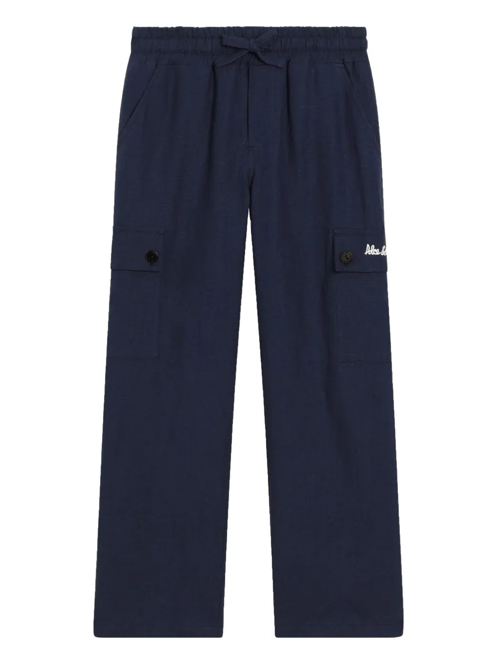 Pantalón cargo de lino azul para niño