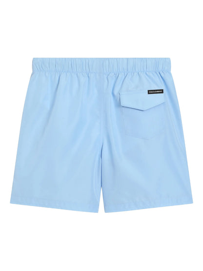 Bañador bóxer de nailon azul claro con estampado del logotipo DG para niño