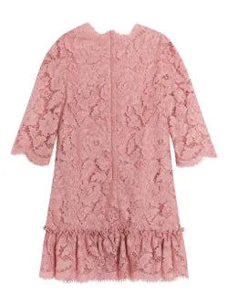 Vestido de encaje rosa Dolce&Gabbana para niña
