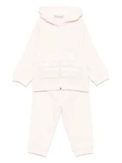 Conjunto de chándal de algodón con logo bordado MONCLER para bebé niña