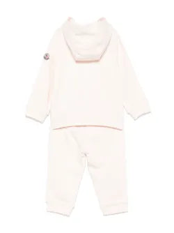 Conjunto de chándal de algodón con logo bordado MONCLER para bebé niña