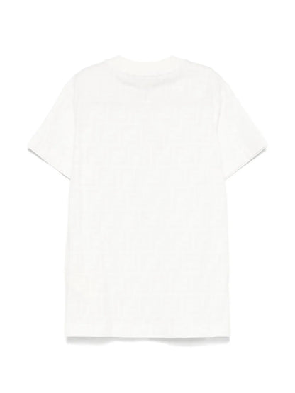 Camiseta júnior de punto con logo FF de la marca FENDI para niño
