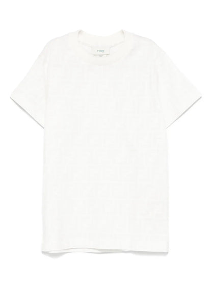 Camiseta júnior de punto con logo FF de la marca FENDI para niño