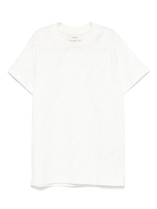 Camiseta júnior de punto con logo FF de la marca FENDI para niño