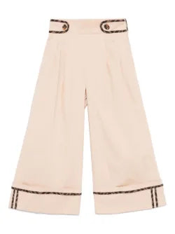 Pantalón júnior de gabardina elástica de la marca Fendi Kids para niña