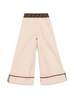 Pantalón júnior de gabardina elástica de la marca Fendi Kids para niña