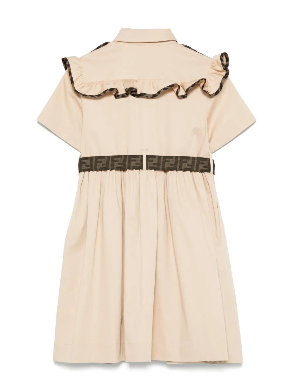 Vestido de gabardina elástica Fendi para niña