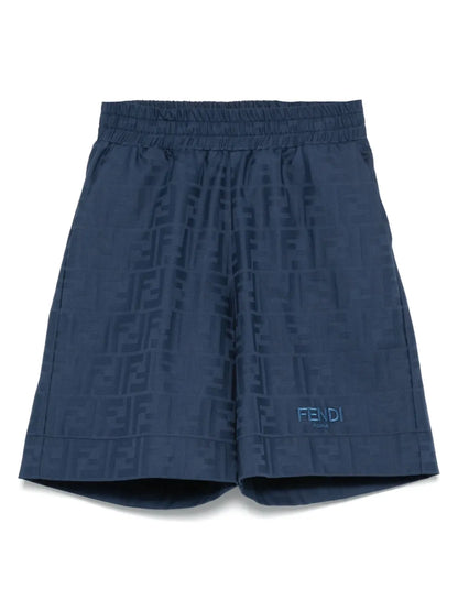 Bermuda de algodón azul Fendi para niño