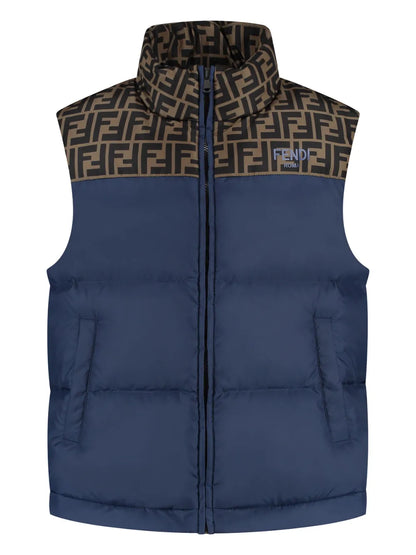 Chaleco acolchado júnior para niño de nylon de la marca Fendi
