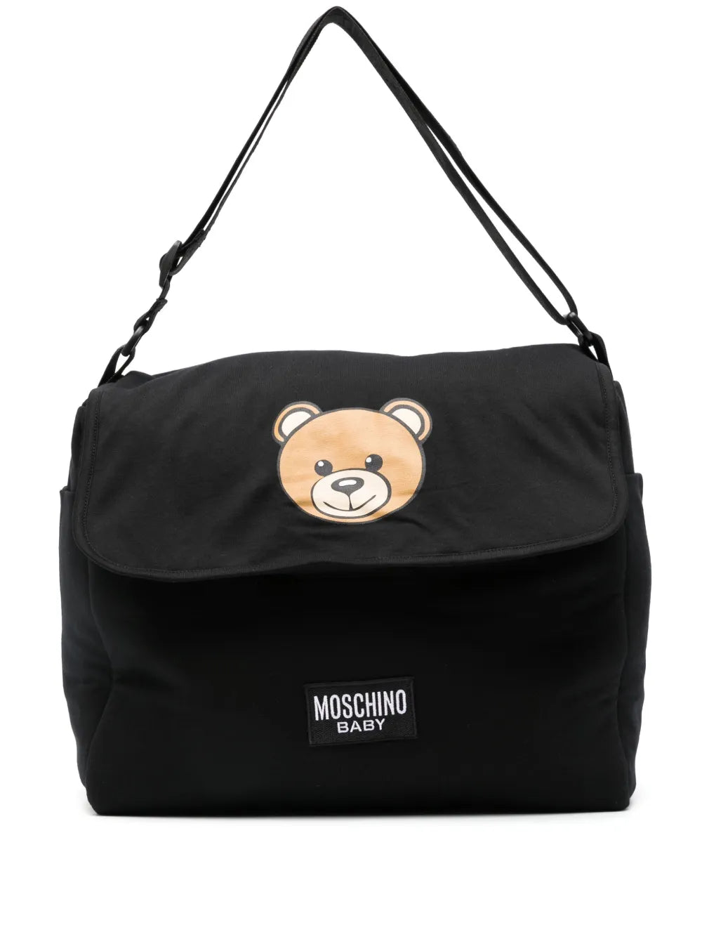 Bolso de algodón negro con cambiador Teddy print MOSCHINO