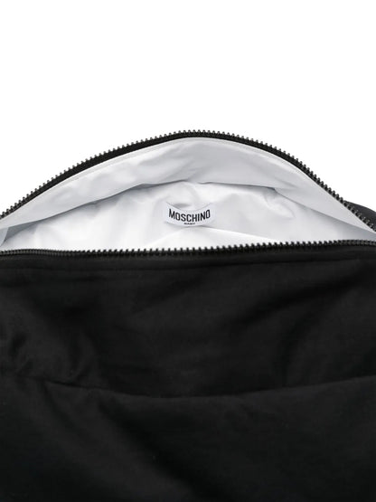 Bolso de algodón negro con cambiador Teddy print MOSCHINO
