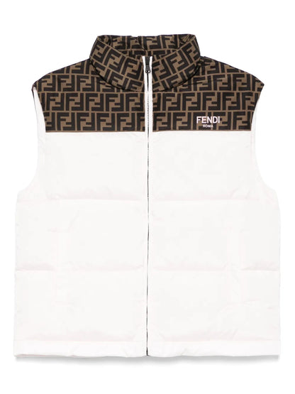 Chaleco acolchado júnior para niña de nylon de la marca Fendi
