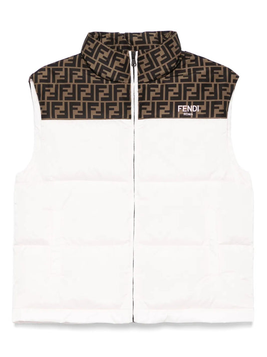 Chaleco acolchado júnior para niña de nylon de la marca Fendi