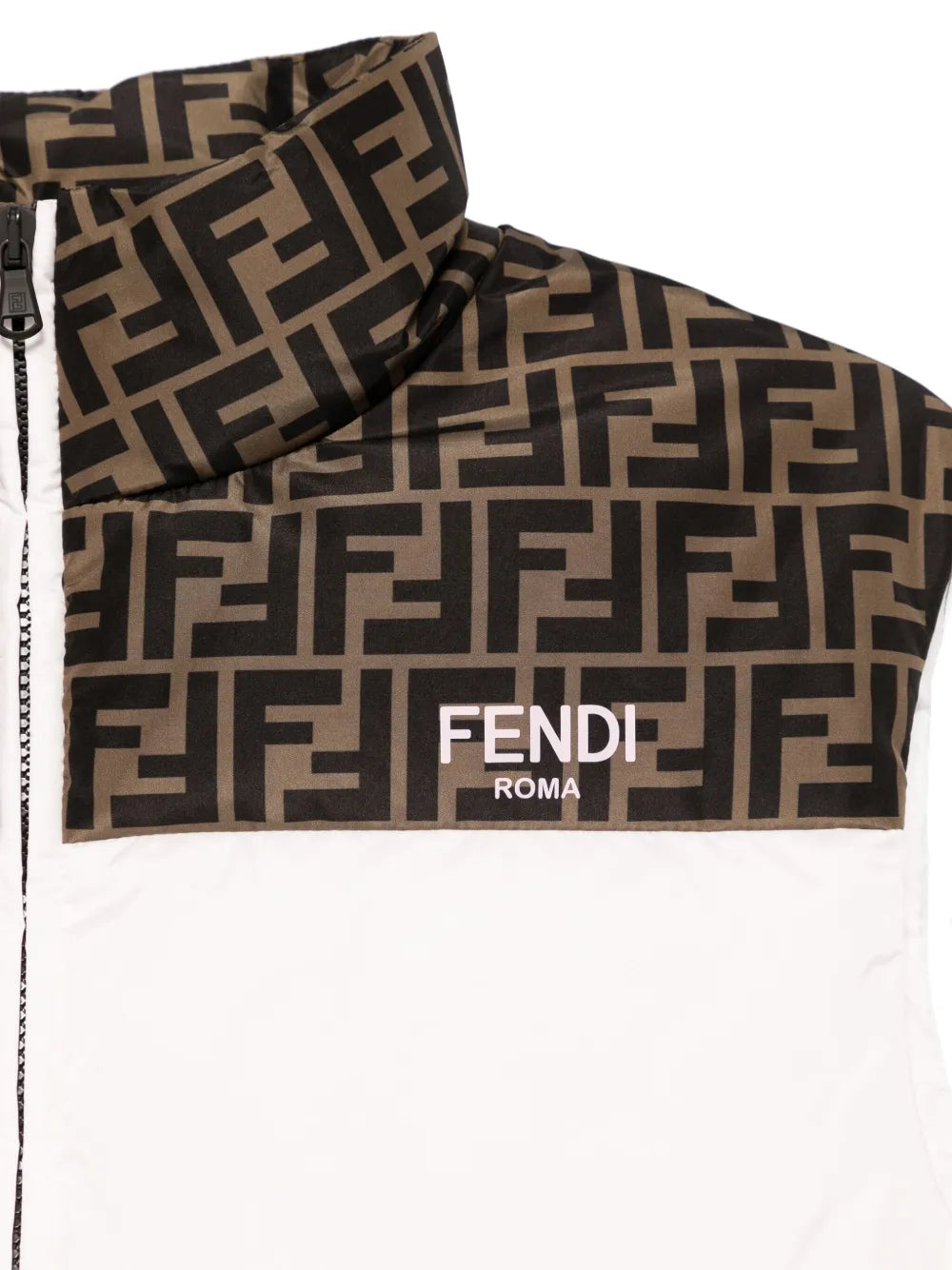 Chaleco acolchado júnior para niña de nylon de la marca Fendi