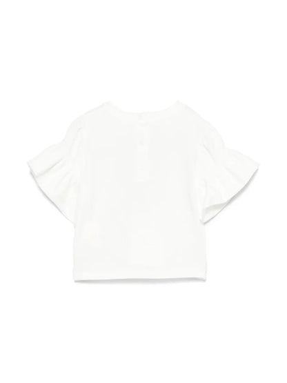 Camiseta blanca para bebé niña de la marca Fendi Kids