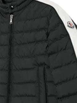 Plumífero motero negro Jacobus de la marca MONCLER para niño