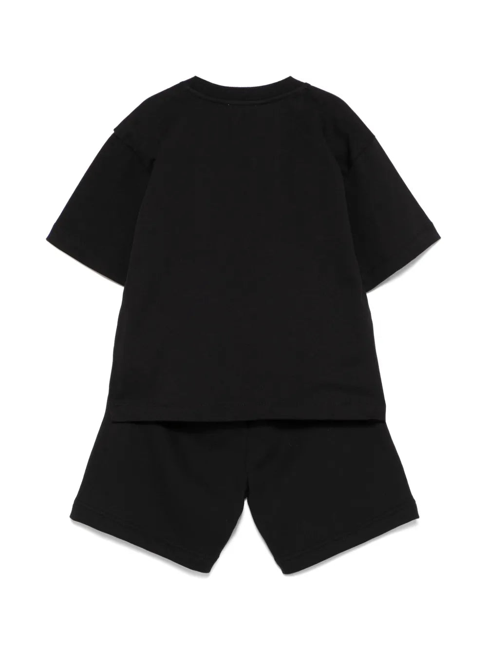 Set negro de camiseta y pantalón corto MOSCHINO para niño