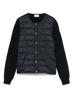Cardigan de algodón acolchado azul para niña MONCLER