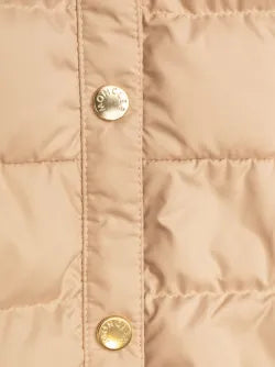 Cardigan de algodón acolchado beige para niña MONCLER