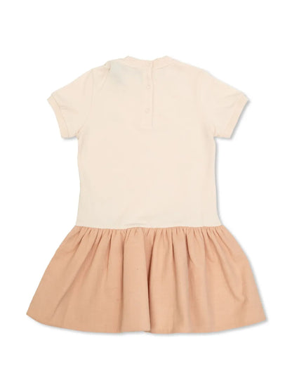 Vestido de algodón rosa MONCLER para bebé niña