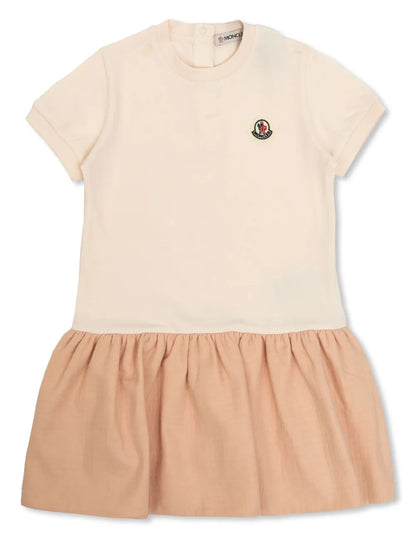 Vestido de algodón rosa MONCLER para bebé niña