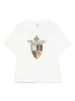Camiseta júnior de punto blanco con escundo FENDI multicolor para niño