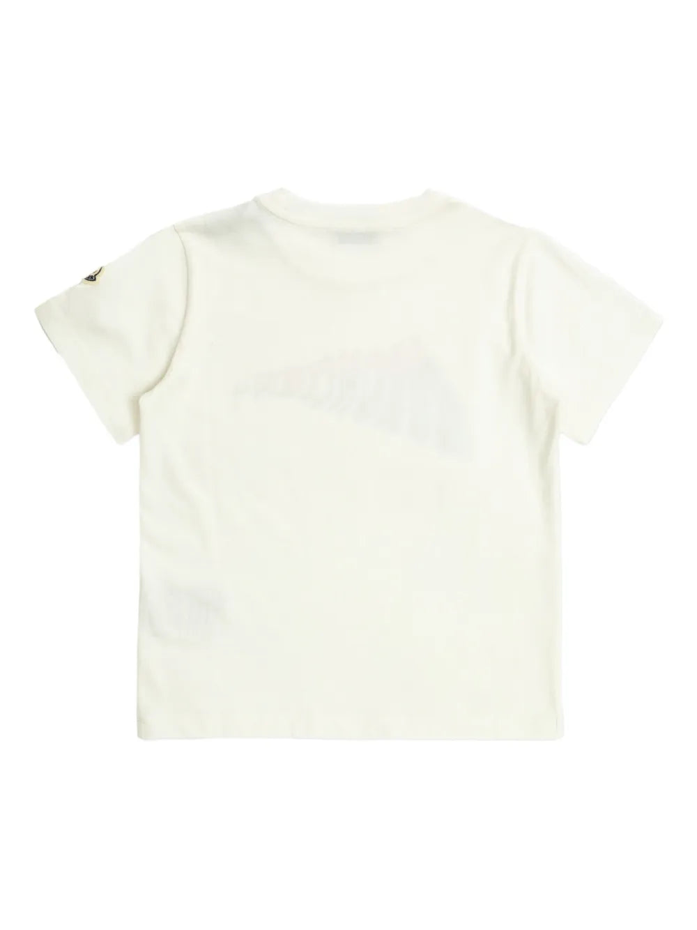Camiseta de algodón blanca con logotipo ondulado MONCLER para niño