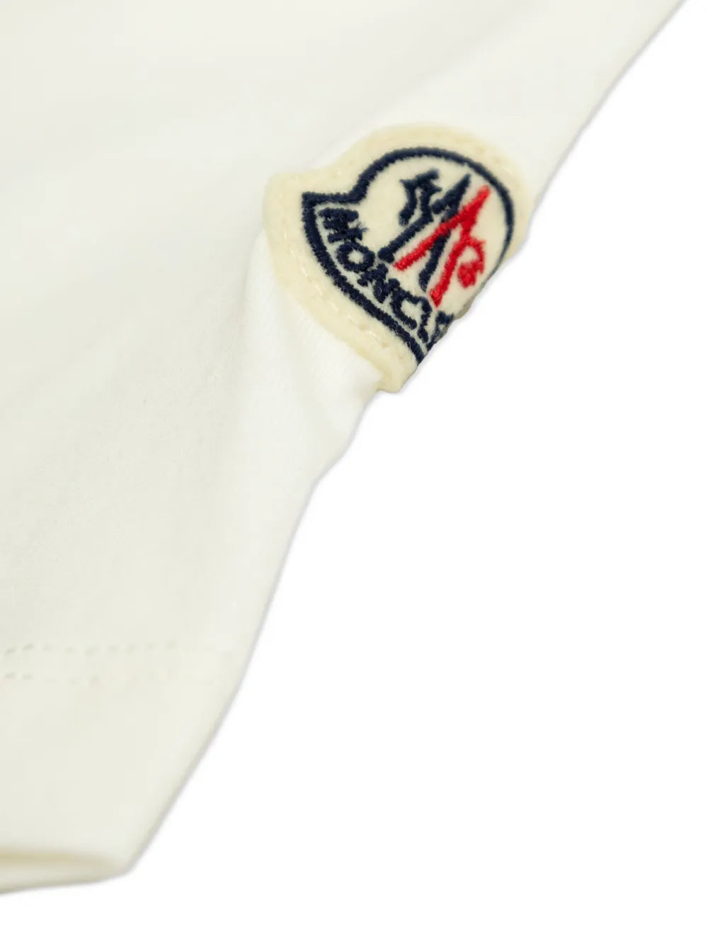 Camiseta de algodón blanca con logotipo ondulado MONCLER para niño