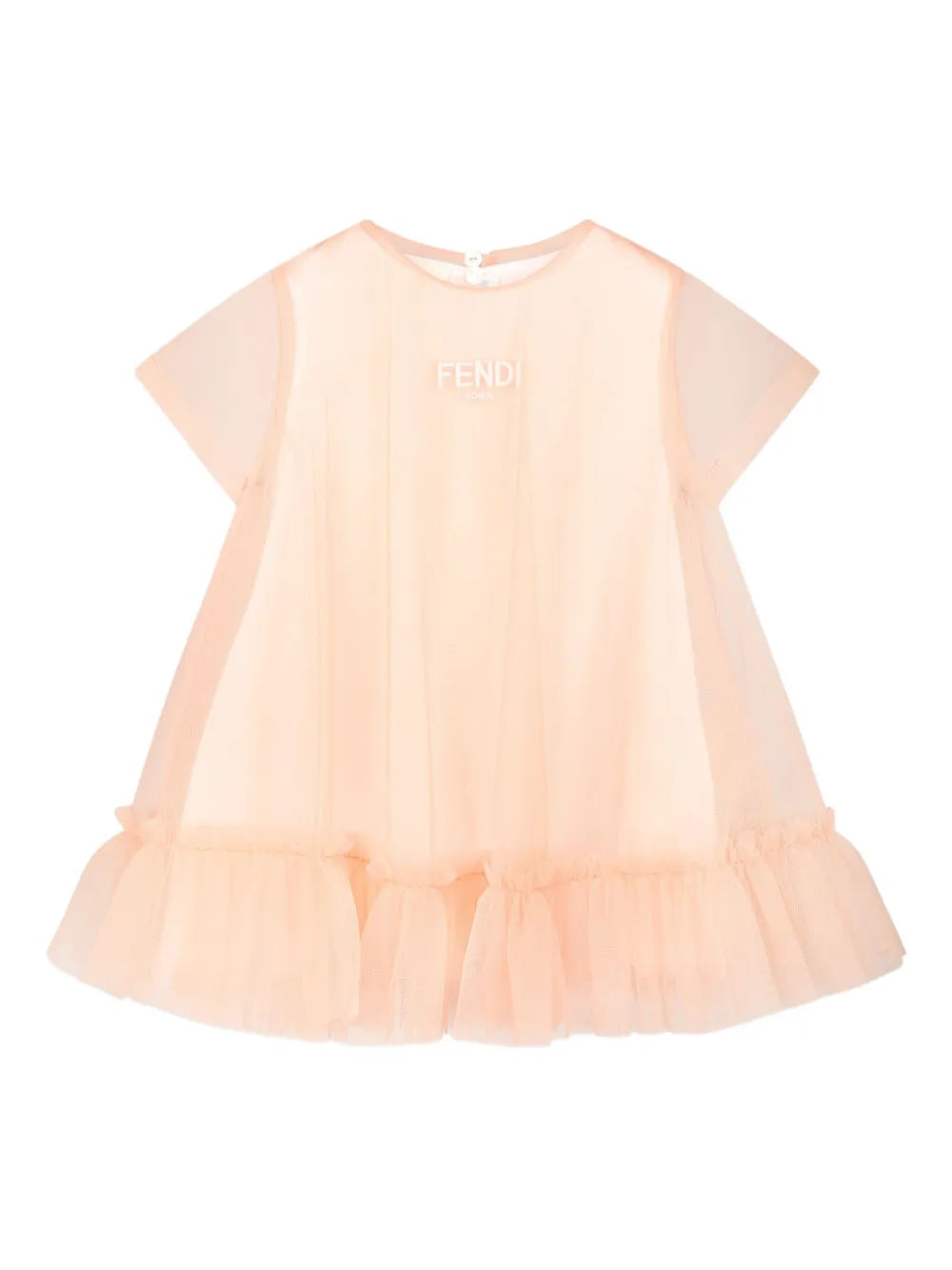 Vestido para bebé niña de tul con logo de la marca Fendi Kids