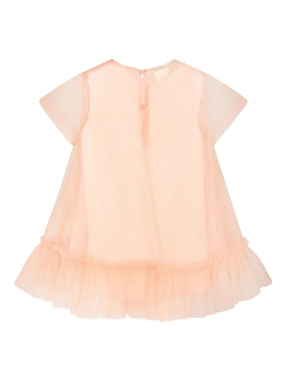 Vestido para bebé niña de tul con logo de la marca Fendi Kids