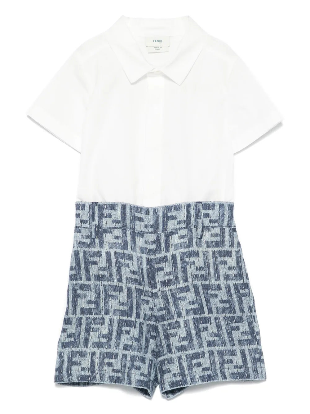 Set de camisa blanca y pantalones cortes para bebe niño