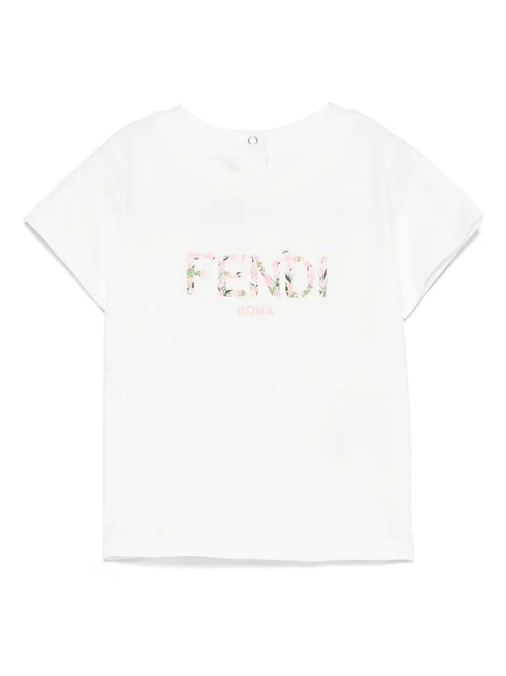 Camiseta para bebé niña con estampado floral multicolor Fendi Kids