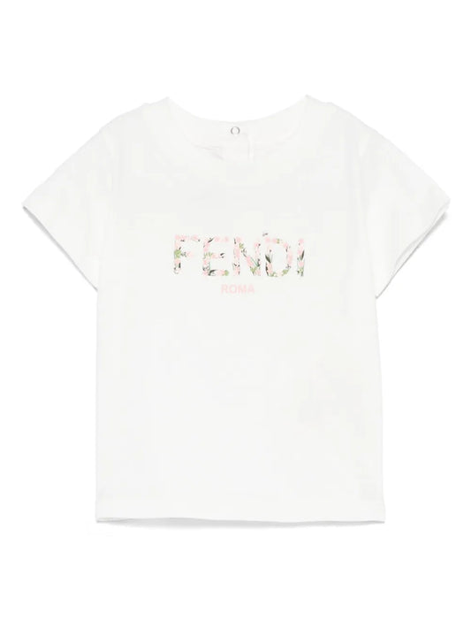 Camiseta para bebé niña con estampado floral multicolor Fendi Kids