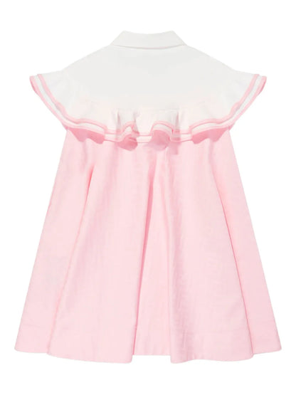 Vestido júnior en tejido jacquard de algodón de la marca Fendi Kids para niña