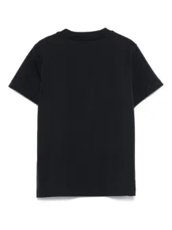 Camiseta de algodón azul con motivo de tiburón bordado MONCLER para niño