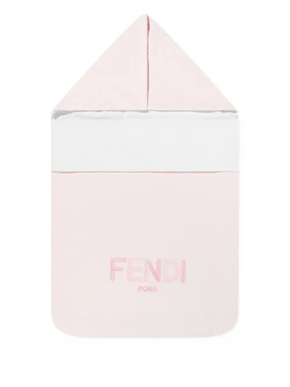 Saco de dormir para bebé niña de punto rosa de la marca Fendi Kids