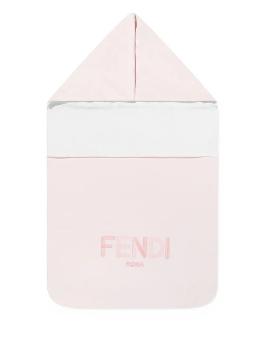 Saco de dormir para bebé niña de punto rosa de la marca Fendi Kids