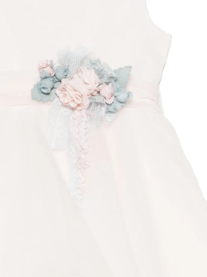 Vestido de ceremonia rosa 260 para niña de la marca MIMILÚ