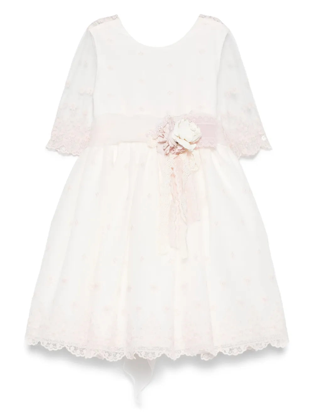 Vestido de ceremonia rosa 274 para niña de la marca MIMILÚ