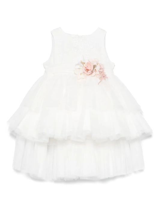 Vestido blanco de ceremonia 162 para bebé niña de la marca MIMILÚ