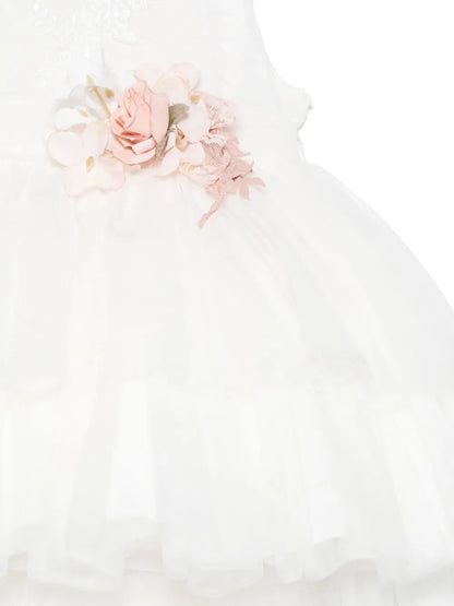 Vestido blanco de ceremonia 162 para bebé niña de la marca MIMILÚ